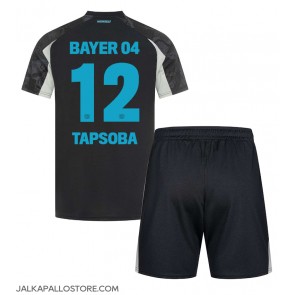 Bayer Leverkusen Edmond Tapsoba #12 Kolmaspaita Lapsille 2024-25 Lyhythihainen (+ shortsit)